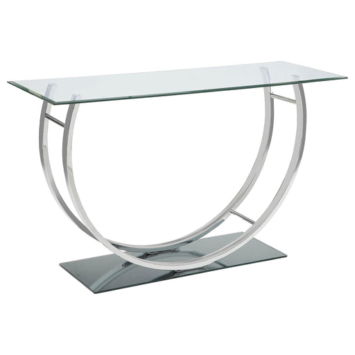 Danville U-shaped Sofa Table Chrome - Premium Sofa Table from Coaster Z2 Standard - Just $250! Shop now at Furniture Wholesale Plus  We are the best furniture store in Nashville, Hendersonville, Goodlettsville, Madison, Antioch, Mount Juliet, Lebanon, Gallatin, Springfield, Murfreesboro, Franklin, Brentwood