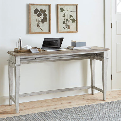 Heartland - Console Bar Table - Antique White / Tobacco Tops – Console Tables by Liberty Furniture at Furniture Wholesale Plus , Nashville furniture store