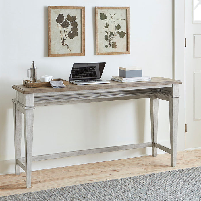 Heartland - Console Bar Table - Antique White / Tobacco Tops – Console Tables by Liberty Furniture at Furniture Wholesale Plus , Nashville furniture store