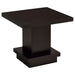 Reston Pedestal Square End Table Cappuccino - Premium End Table from Coaster Z2 Standard - Just $94! Shop now at Furniture Wholesale Plus  We are the best furniture store in Nashville, Hendersonville, Goodlettsville, Madison, Antioch, Mount Juliet, Lebanon, Gallatin, Springfield, Murfreesboro, Franklin, Brentwood