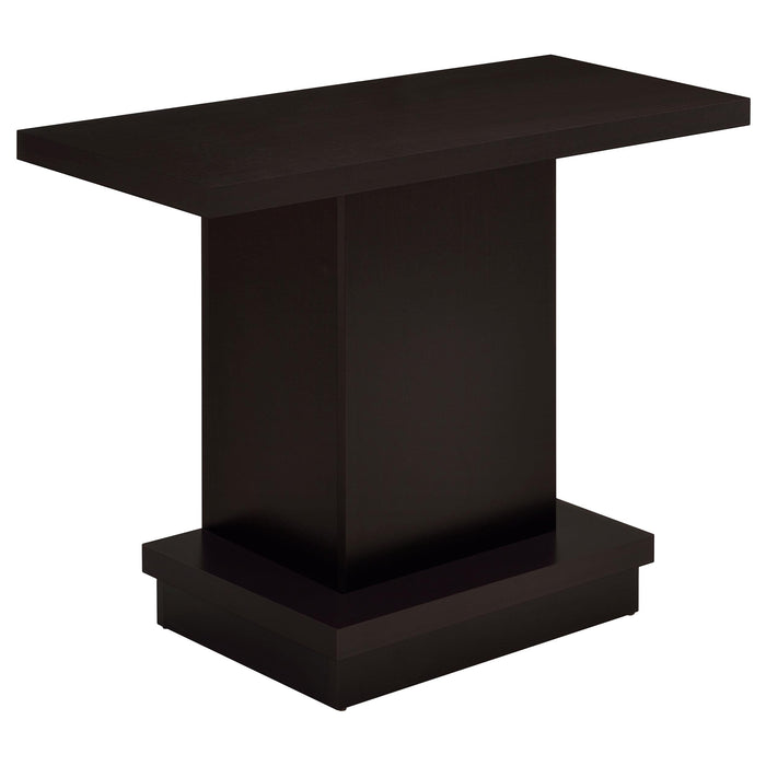 Reston Pedestal Sofa Table Cappuccino - Premium Sofa Table from Coaster Z2 Standard - Just $130! Shop now at Furniture Wholesale Plus  We are the best furniture store in Nashville, Hendersonville, Goodlettsville, Madison, Antioch, Mount Juliet, Lebanon, Gallatin, Springfield, Murfreesboro, Franklin, Brentwood