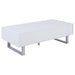 Atchison 2-drawer Coffee Table High Glossy White - Premium Coffee Table from Coaster Z2 Standard - Just $290! Shop now at Furniture Wholesale Plus  We are the best furniture store in Nashville, Hendersonville, Goodlettsville, Madison, Antioch, Mount Juliet, Lebanon, Gallatin, Springfield, Murfreesboro, Franklin, Brentwood