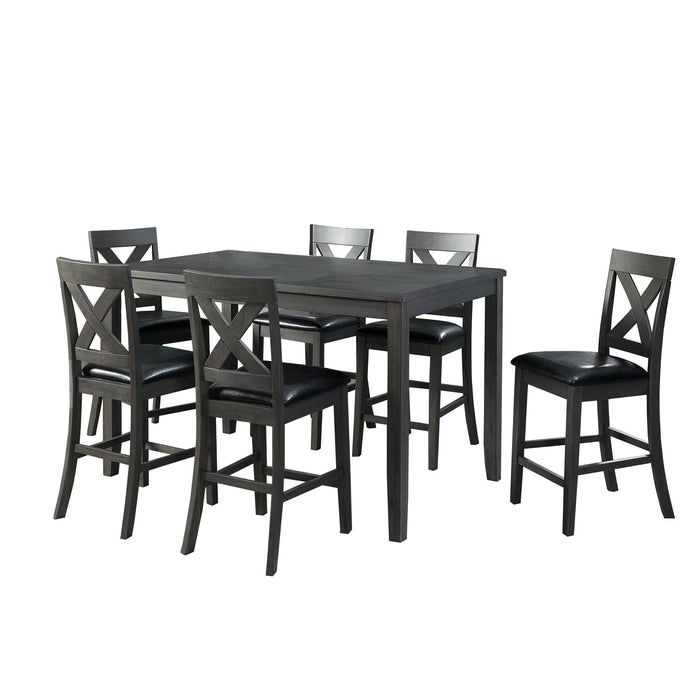 Alex - Counter Dining Set – 7 Piece Dining Room Sets by Elements International at Furniture Wholesale Plus , Nashville furniture store
