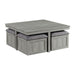 Uster - Coffee Table With Four Storage Stools - Gray – 5 Piece Living Room Sets by Elements International at Furniture Wholesale Plus , Nashville furniture store