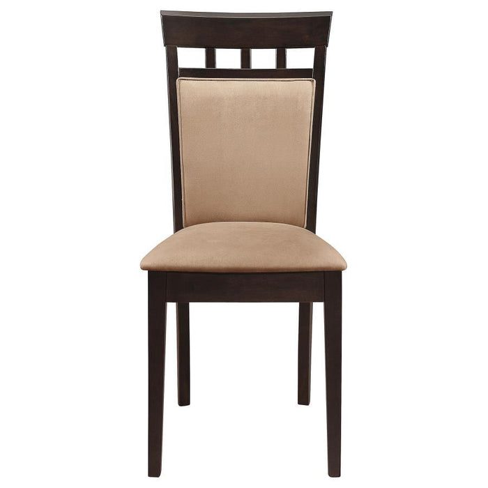 Gabriel - Closed Back Side Chairs (Set of 2) - Cappuccino – Chair Sets by CoasterEveryday at Furniture Wholesale Plus , Nashville furniture store