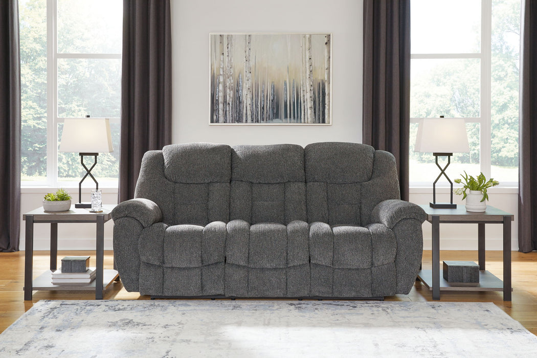 Foreside - Reclining Sofa - Charcoal – Reclining Sofas by Signature Design by Ashley® at Furniture Wholesale Plus , Nashville furniture store