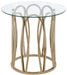 Monett Round End Table Chocolate Chrome and Clear - Premium End Table from Coaster Z2 Standard - Just $170! Shop now at Furniture Wholesale Plus  We are the best furniture store in Nashville, Hendersonville, Goodlettsville, Madison, Antioch, Mount Juliet, Lebanon, Gallatin, Springfield, Murfreesboro, Franklin, Brentwood