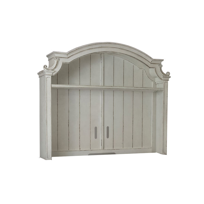 Magnolia Manor - Arched Entertainment Hutch - Antique White – Hutches by Liberty Furniture at Furniture Wholesale Plus , Nashville furniture store