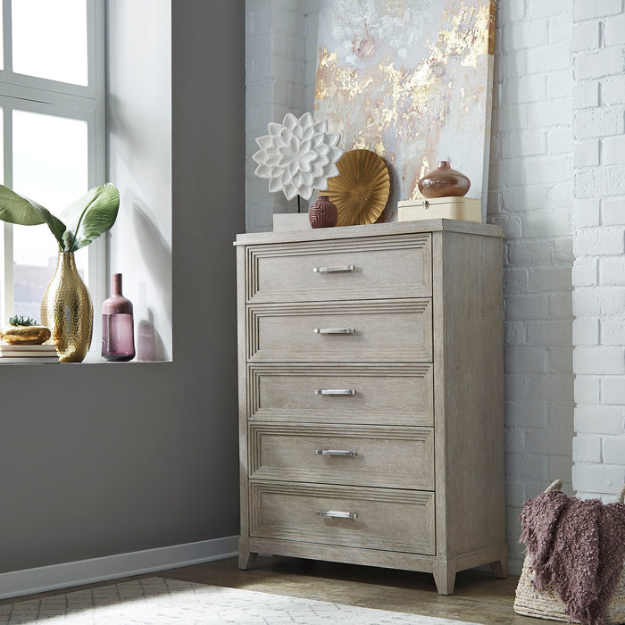 Belmar - 5 Drawer Chest - Washed Taupe – Accent Chests by Liberty Furniture at Furniture Wholesale Plus , Nashville furniture store