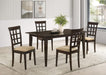 Gabriel - 5 Piece Rectangular 59" Dining Set - Cappuccino - Premium 5 Piece Dining Room Sets from Coaster Fine Furniture - Just $619! Shop now at Furniture Wholesale Plus  We are the best furniture store in Nashville, Hendersonville, Goodlettsville, Madison, Antioch, Mount Juliet, Lebanon, Gallatin, Springfield, Murfreesboro, Franklin, Brentwood