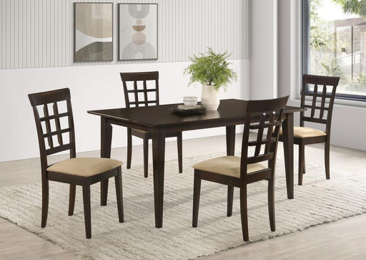 Gabriel - 5 Piece Rectangular 59" Dining Set - Cappuccino - Premium 5 Piece Dining Room Sets from Coaster Fine Furniture - Just $619! Shop now at Furniture Wholesale Plus  We are the best furniture store in Nashville, Hendersonville, Goodlettsville, Madison, Antioch, Mount Juliet, Lebanon, Gallatin, Springfield, Murfreesboro, Franklin, Brentwood
