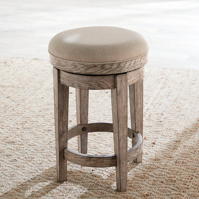 City Scape - Upholstered Swivel Console Stool - Burnished Beige – Counter Height (24"-27") by Liberty Furniture at Furniture Wholesale Plus , Nashville furniture store