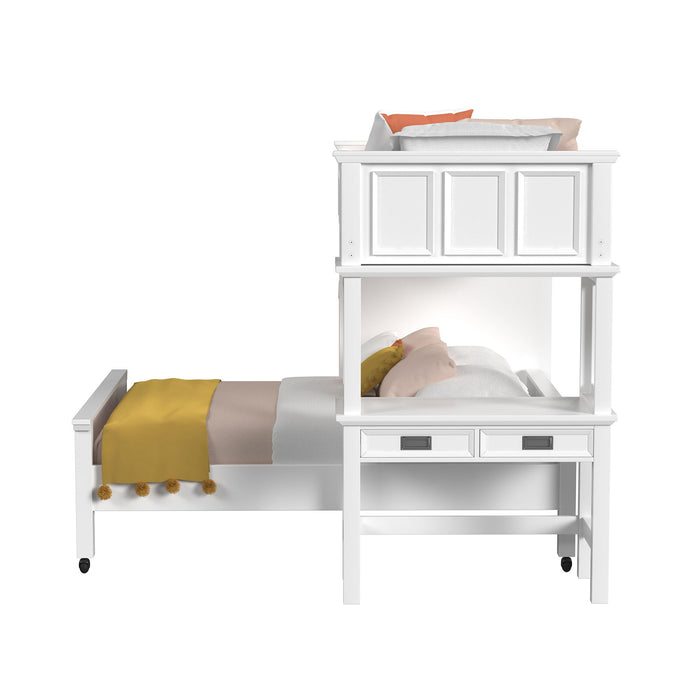 Hampton Kids - Loft With Staircase And Desk With Speaker Bedroom Set – 3 Piece Bedroom Sets by Elements International at Furniture Wholesale Plus , Nashville furniture store