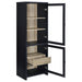 Denison - 67" 2-Door Media Tower Storage Cabinet - Black – Piers by Coaster Fine Furniture at Furniture Wholesale Plus , Nashville furniture store