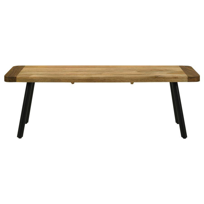 Maverick - Wood Dining Bench - Natural Mango And Black – Dining Benches by Coaster Fine Furniture at Furniture Wholesale Plus , Nashville furniture store