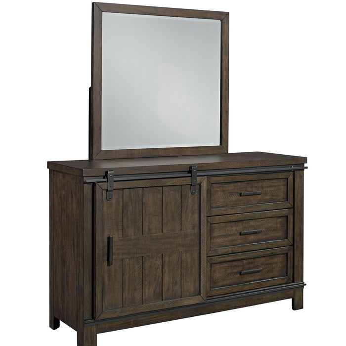 Thornwood Hills - 3 Drawers Dresser & Mirror - Rock Beaten Brown – Dresser & Mirror by Liberty Furniture at Furniture Wholesale Plus , Nashville furniture store