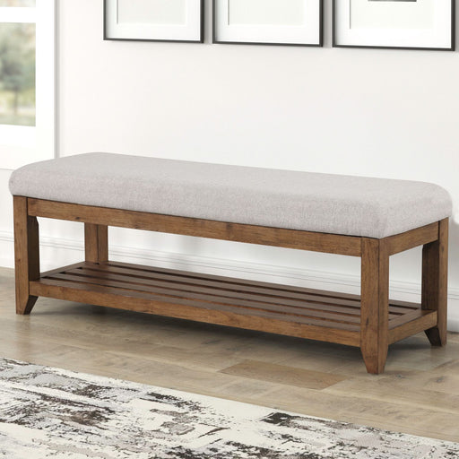 Shaker Lakes - Bed Bench - Harvest Brown – Bed Benches by Liberty Furniture at Furniture Wholesale Plus , Nashville furniture store