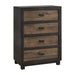 Harlington - 4-Drawer Chest - Dark Chocolate – Accent Chests by Elements International at Furniture Wholesale Plus , Nashville furniture store