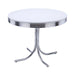 Retro - Round Wood Top Dining Table - White And Chrome – Dining Tables by CoasterEveryday at Furniture Wholesale Plus , Nashville furniture store