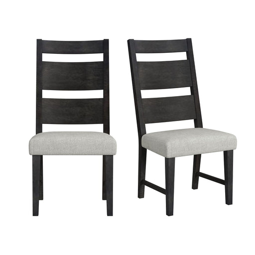 Jemma - Wood Back Dining Side Chair (Set of 2) - Dark Espresso / Beige Linen – Chair Sets by Elements International at Furniture Wholesale Plus , Nashville furniture store