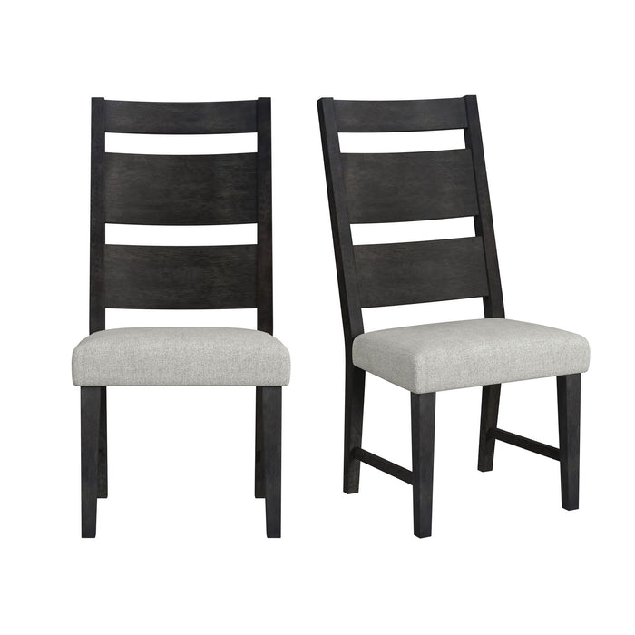 Jemma - Wood Back Dining Side Chair (Set of 2) - Dark Espresso / Beige Linen – Chair Sets by Elements International at Furniture Wholesale Plus , Nashville furniture store