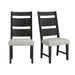 Jemma - Wood Back Dining Side Chair (Set of 2) - Dark Espresso / Beige Linen – Chair Sets by Elements International at Furniture Wholesale Plus , Nashville furniture store