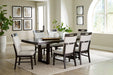 Neymorton - 7 Pc. - Rectangular Extension Table, 6 Side Chairs - Dark Grayish Brown – 7 Piece Dining Room Sets by Signature Design by Ashley® at Furniture Wholesale Plus , Nashville furniture store