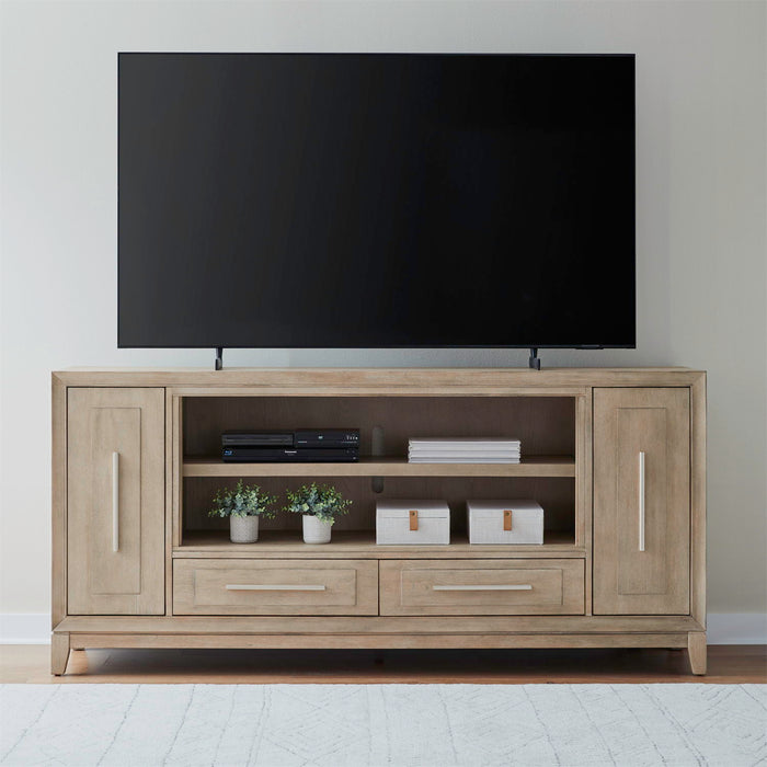 Fireplace TV Consoles - 80" Fireplace TV Console - Light Brown – Fireplace TV Stands by Liberty Furniture at Furniture Wholesale Plus , Nashville furniture store