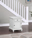 Charlestown - Storage End With USB - White – End Tables by Steve Silver Furniture at Furniture Wholesale Plus , Nashville furniture store