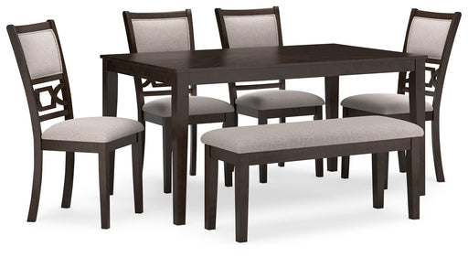Langwest - Brown - Dining Room Table Set (Set of 6) - Premium 6 Piece Dining Room Sets from Signature Design by Ashley® - Just $708! Shop now at Furniture Wholesale Plus  We are the best furniture store in Nashville, Hendersonville, Goodlettsville, Madison, Antioch, Mount Juliet, Lebanon, Gallatin, Springfield, Murfreesboro, Franklin, Brentwood