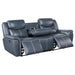 Sloane - Upholstered Padded Arm Reclining Sofa - Blue – Reclining Sofas by Coaster Fine Furniture at Furniture Wholesale Plus , Nashville furniture store