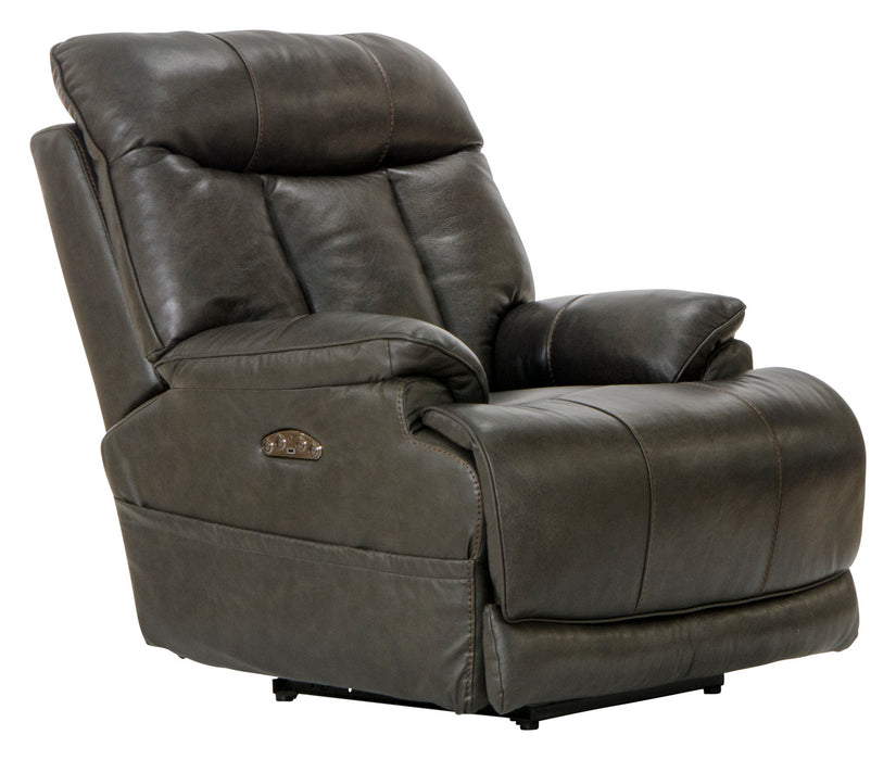 Naples - Power Lay Flat Recliner With Extended Ottoman - Chocolate – Reclining Chairs by Catnapper at Furniture Wholesale Plus , Nashville furniture store