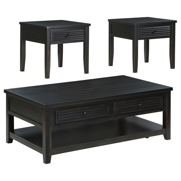 Concord - Coffee And End Table Set Distressed – Table Sets by Coaster Fine Furniture at Furniture Wholesale Plus , Nashville furniture store