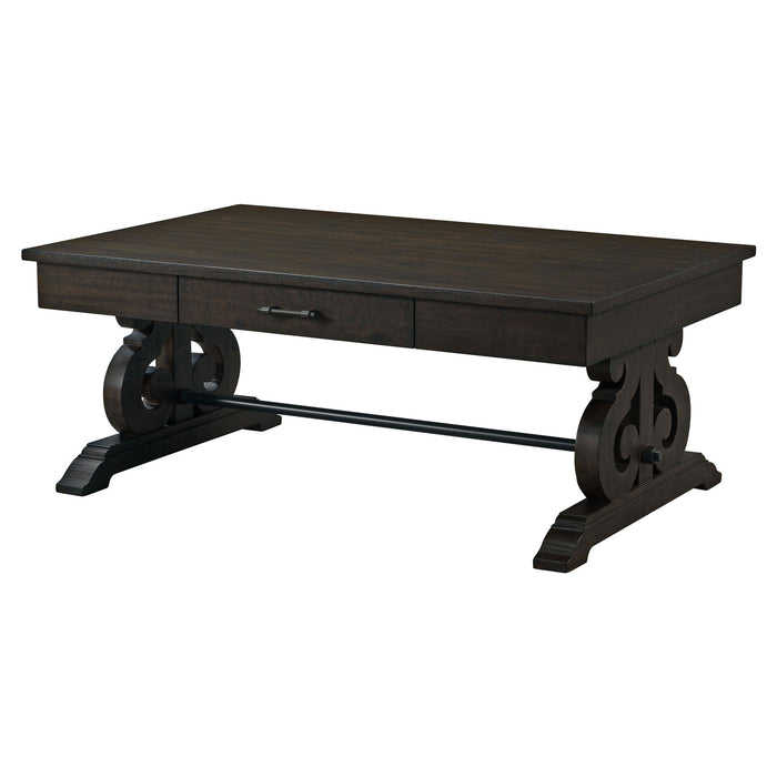 Stone - Coffee Table With PU Base - Dark Walnut – Coffee Tables by Elements International at Furniture Wholesale Plus , Nashville furniture store