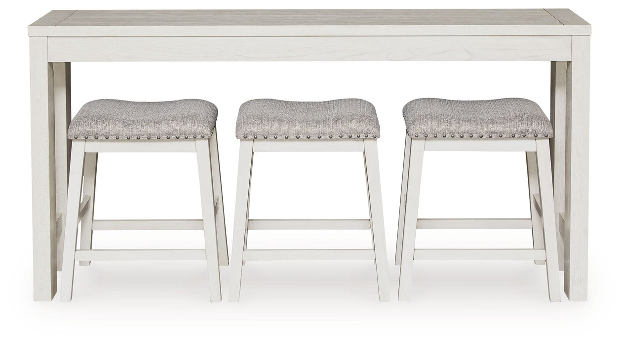Robbinsdale - Rectangular Dining Room Counter Table Set (Set of 4) - Antique White – 4 Piece Dining Room Sets by Signature Design by Ashley® at Furniture Wholesale Plus , Nashville furniture store