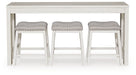 Robbinsdale - Rectangular Dining Room Counter Table Set (Set of 4) - Antique White – 4 Piece Dining Room Sets by Signature Design by Ashley® at Furniture Wholesale Plus , Nashville furniture store