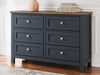 Landocken - Dresser - Brown / Blue – Dressers by Signature Design by Ashley® at Furniture Wholesale Plus , Nashville furniture store