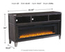 Todoe - 2 Pc. - 65" TV Stand With Wide Fireplace Insert - Gray – Fireplace TV Stands by Signature Design by Ashley® at Furniture Wholesale Plus , Nashville furniture store