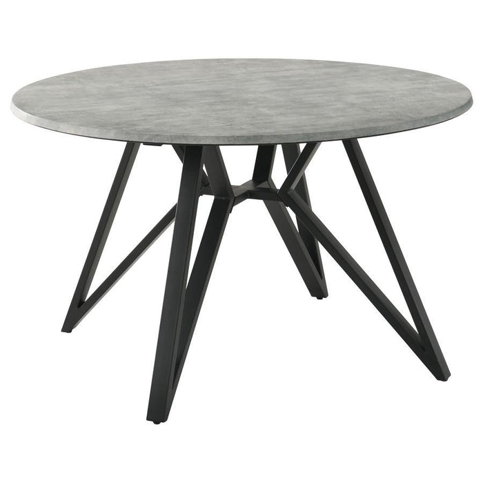 Neil - Round Smart Top Dining Table - Gunmetal – Dining Tables by CoasterEveryday at Furniture Wholesale Plus , Nashville furniture store