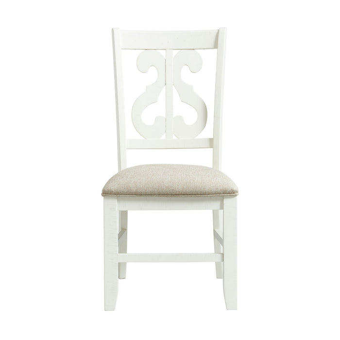 Stone - Wooden Swirl Back Side Chair (Set of 2) – Chair Sets by Elements International at Furniture Wholesale Plus , Nashville furniture store