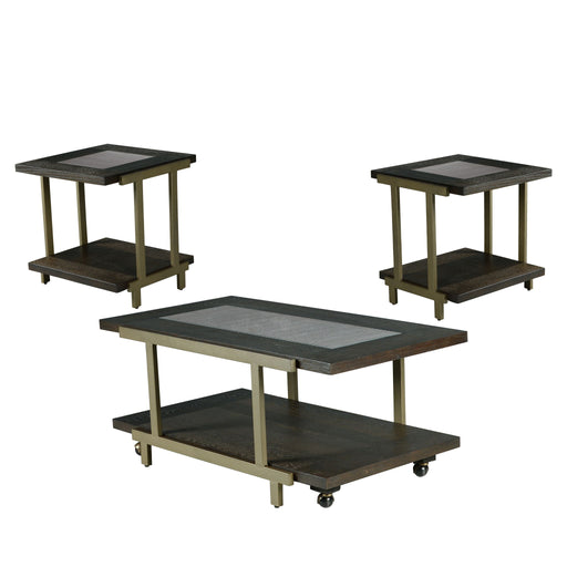 Terrell - 3 Piece Table Set - Brown – Table Sets by Steve Silver Furniture at Furniture Wholesale Plus , Nashville furniture store