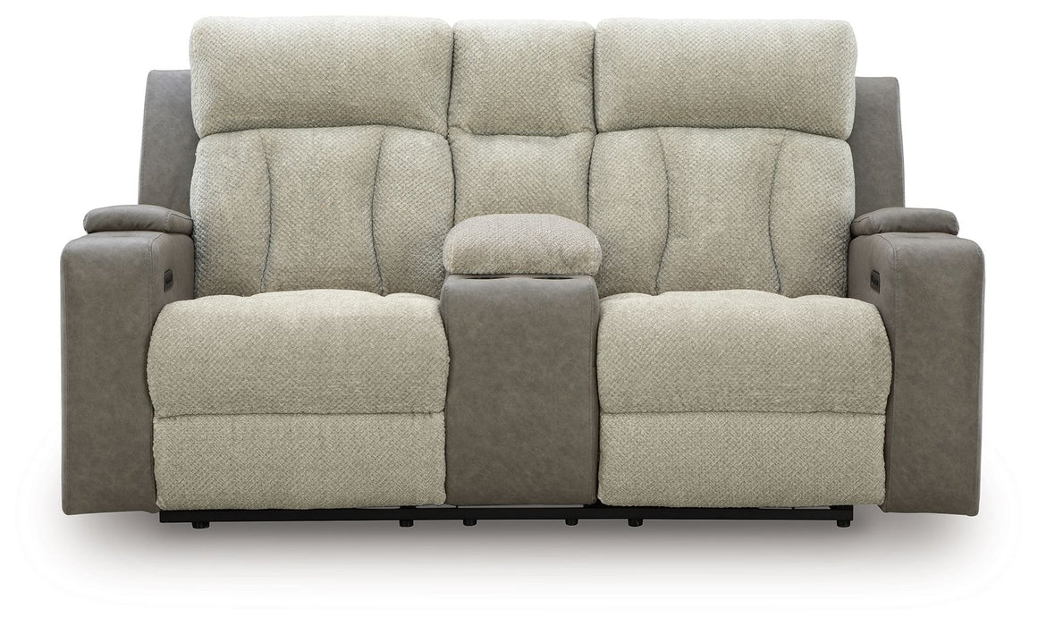 WhipLash - Power Reclining Loveseat With Console / Adj Headrest - Sisal – Reclining Loveseats by Signature Design by Ashley® at Furniture Wholesale Plus , Nashville furniture store