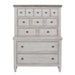 Heartland - 5 Drawer Chest - Antique White / Tobacco Tops – Accent Chests by Liberty Furniture at Furniture Wholesale Plus , Nashville furniture store