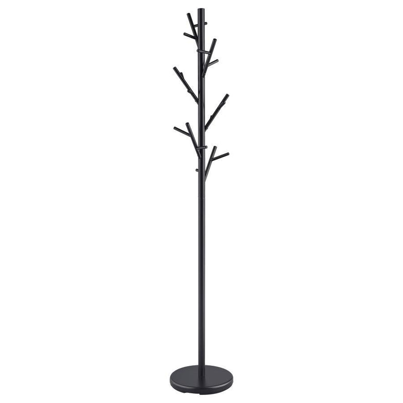Clover - 18 Hook Freestanding Metal Coat Rack Hat Hanger - Black – Freestanding Coat Racks by CoasterEveryday at Furniture Wholesale Plus , Nashville furniture store