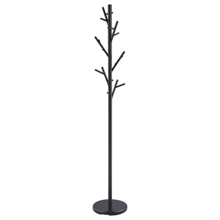 Clover - 18 Hook Freestanding Metal Coat Rack Hat Hanger - Black – Freestanding Coat Racks by CoasterEveryday at Furniture Wholesale Plus , Nashville furniture store