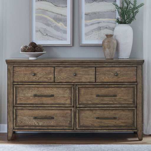 Carolina Park - 7 Drawer Dresser - Amber Brown – Dressers by Liberty Furniture at Furniture Wholesale Plus , Nashville furniture store