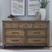 Carolina Park - 7 Drawer Dresser - Amber Brown – Dressers by Liberty Furniture at Furniture Wholesale Plus , Nashville furniture store