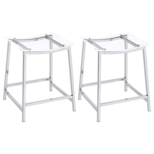 Jovani - Acrylic Backless Bar Stools (Set of 2) - Premium Stool Sets from Coaster Fine Furniture - Just $359! Shop now at Furniture Wholesale Plus  We are the best furniture store in Nashville, Hendersonville, Goodlettsville, Madison, Antioch, Mount Juliet, Lebanon, Gallatin, Springfield, Murfreesboro, Franklin, Brentwood