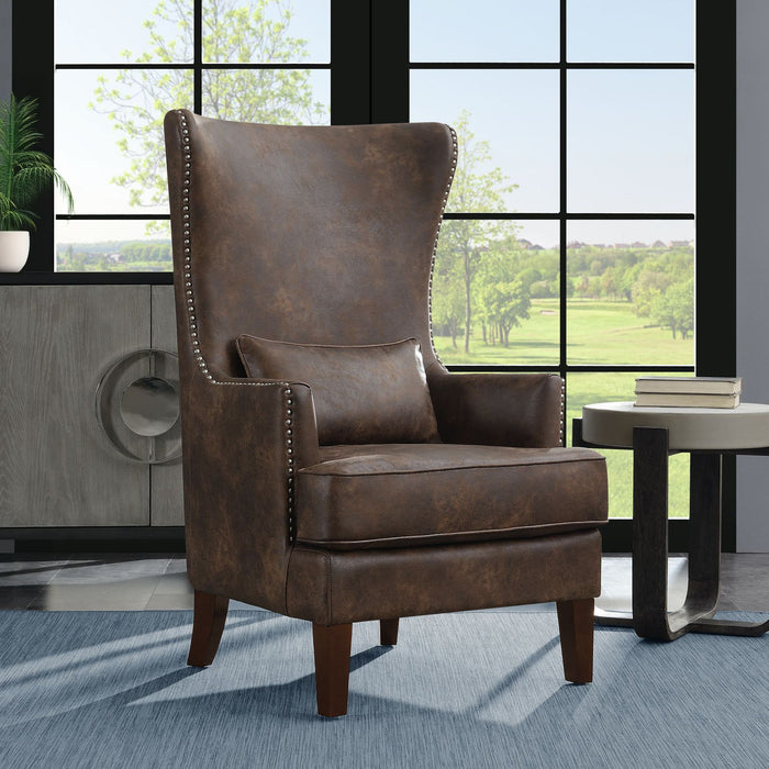 Kori - (724) Chair With Chrome Nails - Sierra Toffee – Accent Chairs by Elements International at Furniture Wholesale Plus , Nashville furniture store