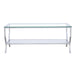 Saide Rectangular Coffee Table with Mirrored Shelf Chrome - Premium Coffee Table from Coaster Z2 Standard - Just $258! Shop now at Furniture Wholesale Plus  We are the best furniture store in Nashville, Hendersonville, Goodlettsville, Madison, Antioch, Mount Juliet, Lebanon, Gallatin, Springfield, Murfreesboro, Franklin, Brentwood